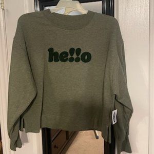 Old Navy "Hello" Crewneck